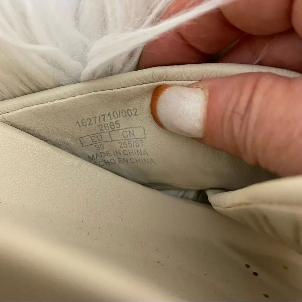 NEW ZARA ecru white leather flat wide straps sandals 39 US 8.5 - Picture 9 of 11